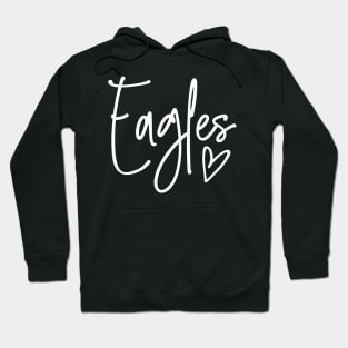 Eagles Heart School Sports Fan Team Spirit Hoodie